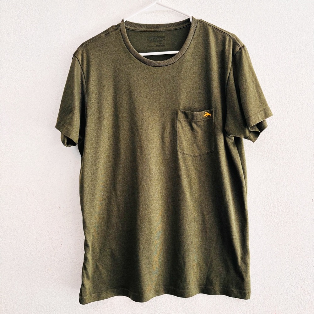 Patagonia flying fish Olive Short Sleeve Tee men’s size L slim fit